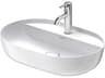 Duravit Luv 24'' White High Glos Washbowl Sink with 1 Faucet Holes
