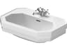 Duravit 1930 Series 24'' White High Gloss Sink with 3 faucet hole
