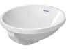 Duravit Architec 16'' White High Gloss Undermount Sink with no faucet holes