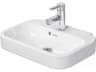 Duravit Happy D.2 20'' Ceramic White High Gloss Hand Sink with 1 Faucet Hole