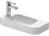 Duravit Happy D.2 20'' Ceramic White High Gloss Hand Sink with 1 Faucet Hole - Right Sided Faucet Hole