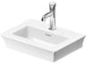 Duravit White Tulip 18'' White High Glosss Hand Sink with 1 Faucet Hole