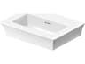 Duravit White Tulip 18'' White High Glosss Hand Sink with No Faucet Hole