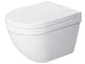 Duravit Starck 3 15'' Ceramic White High Gloss Wall-Mounted Toilet - 1.59 GPF - HygieneGlaze