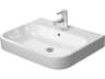 Duravit Happy D.2 26'' Ceramic White High Gloss Sink with 1 Faucet Hole