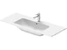 Duravit Me By Starck 48'' Ceramic White High Gloss Sink with 1 Faucet Hole