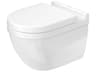 Duravit Starck 3 14'' Ceramic White High Gloss Wall-Mounted Toilet - 1.59 GPF - HygieneGlaze
