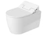 Duravit Me By Starck 14'' Ceramic White High Gloss Wall-Mounted Toilet for Shower - HygieneGlaze