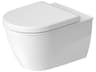 Duravit Darling 14'' Ceramic White High Gloss Wall-Mounted Toilet -  0 / 1.59 GPF - HygieneGlaze