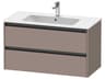 Duravit Ketho.2 item 40" Two Frawer Bassalt Matt Wall-Mounted Vanity Unit