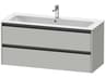 Duravit Ketho.2 item 48" Two Drawer Concrete Gray Matt Wall-Mounted Vanity Unit