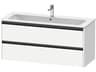 Duravit Ketho.2 item 48" Two Drawer White Matt  Wall-Mounted Vanity Unit
