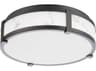 dweLED by WAC Lighting Constantine 1-Light Black LED Round Flush Mount