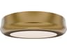 dweLED by WAC Lighting Parthenon 1-Light Aged Brass Round Flush Mount