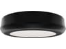 dweLED by WAC Lighting Parthenon 1-Light Black Round Flush Mount