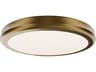 dweLED by WAC Lighting Parthenon 1-Light Aged Brass Round Flush Mount