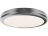 dweLED by WAC Lighting Parthenon 1-Light Brushed Nickel Round Flush Mount