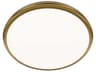 dweLED by WAC Lighting Parthenon 1-Light Aged Brass Round Flush Mount