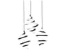 dweLED by WAC Lighting Whirl 3-Light Black Mini Pendant
