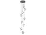 dweLED by WAC Lighting Whirl 9-Light Black Pendant