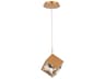 dweLED by WAC Lighting Ice Cube 1-Light Aged Brass Crystal LED Geometric Mini Pendant