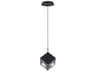 dweLED by WAC Lighting Ice Cube 1-Light Black Crystal LED Geometric Mini Pendant