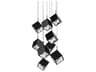 dweLED by WAC Lighting Ice Cube 9-Light Black Geometric Pendant