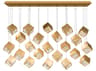 dweLED by WAC Lighting Ice Cube 23-Light Aged Brass Geometric Island Pendant