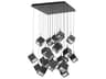 dweLED by WAC Lighting Ice Cube 25-Light Black Geometric Pendant