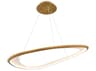 dweLED by WAC Lighting Oyster 1-Light Aged Brass Pendant