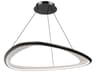 dweLED by WAC Lighting Oyster 1-Light Black Chrome Round Pendant