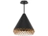 dweLED by WAC Lighting Lacey 1-Light Black Gold LED Pendant