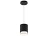 dweLED by WAC Lighting Cloak 1-Light Black Cylinder Mini Pendant