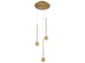 dweLED by WAC Lighting Quill 3-Light Aged Brass Linear Mini Pendant
