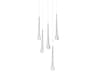 dweLED by WAC Lighting Quill 5-Light Chrome Linear Pendant
