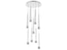 dweLED by WAC Lighting Quill 9-Light Chrome Linear Pendant