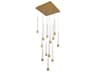 dweLED by WAC Lighting Quill 13-Light Aged Brass Linear Pendant