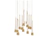 dweLED by WAC Lighting Quill 15-Light Aged Brass Linear Pendant