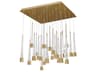 dweLED by WAC Lighting Quill 25-Light Aged Brass Linear Pendant