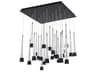 dweLED by WAC Lighting Quill 25-Light Black Linear Pendant
