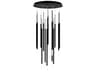dweLED by WAC Lighting Viggo 15-Light Black Cylinder Linear Pendant
