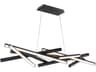 dweLED by WAC Lighting Parallax 8-Light Black Geometric Linear Island Pendant