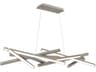 dweLED by WAC Lighting Parallax 8-Light Brushed Nickel Geometric Linear Island Pendant