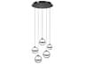 dweLED by WAC Lighting Cyllindra 5-Light Black Chrome Globe Mini Pendant