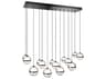dweLED by WAC Lighting Cyllindra 14-Light Black Chrome Globe Island Pendant