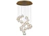 dweLED by WAC Lighting Cyllindra 21-Light Aged Brass Globe Mini Pendant