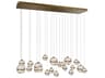 dweLED by WAC Lighting Cyllindra 23-Light Aged Brass Globe Island Pendant