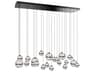 dweLED by WAC Lighting Cyllindra 23-Light Black Chrome Globe Island Pendant