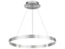 dweLED by WAC Lighting Sirius 1-Light Brushed Aluminum Silver LED Round Pendant