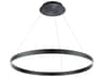 dweLED by WAC Lighting Sirius 1-Light Black LED Round Pendant